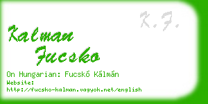 kalman fucsko business card