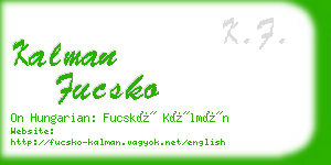 kalman fucsko business card